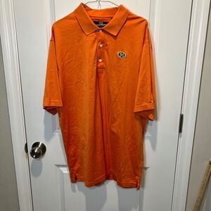 Kingsmill Collection Greg Norman Orange Golf Polo Shirt XL Mens Embroidered Logo